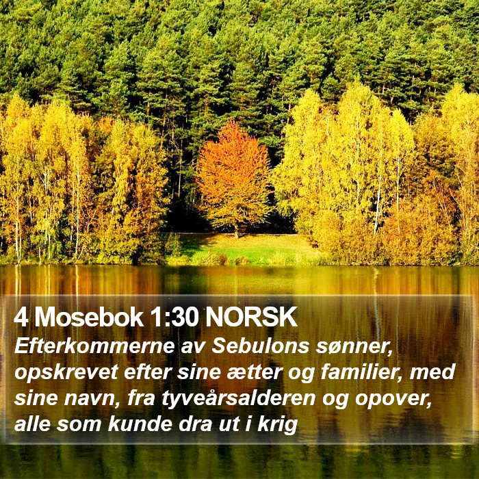 4 Mosebok 1:30 NORSK Bible Study