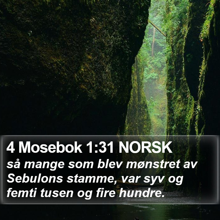 4 Mosebok 1:31 NORSK Bible Study