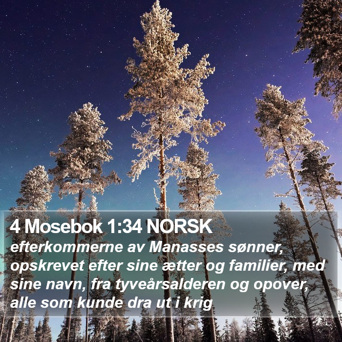 4 Mosebok 1:34 NORSK Bible Study