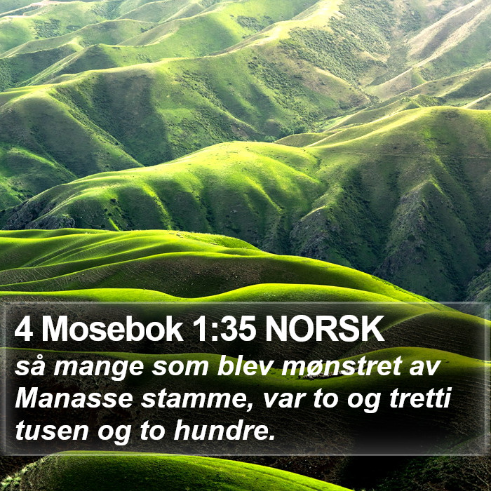 4 Mosebok 1:35 NORSK Bible Study