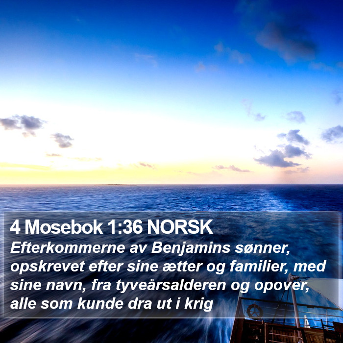 4 Mosebok 1:36 NORSK Bible Study