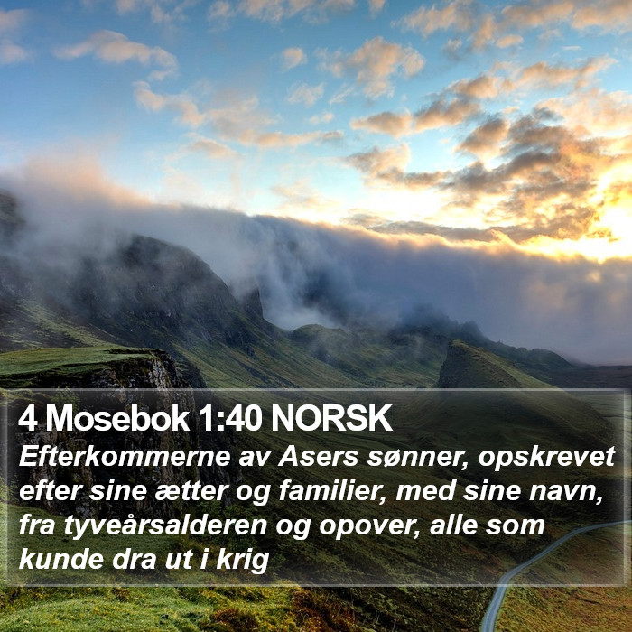 4 Mosebok 1:40 NORSK Bible Study