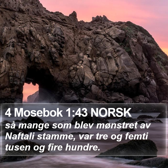 4 Mosebok 1:43 NORSK Bible Study