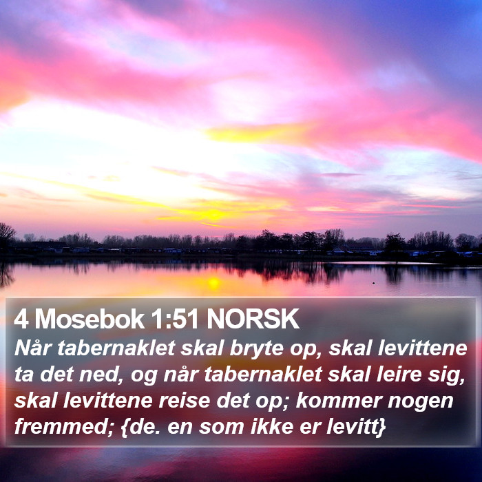 4 Mosebok 1:51 NORSK Bible Study