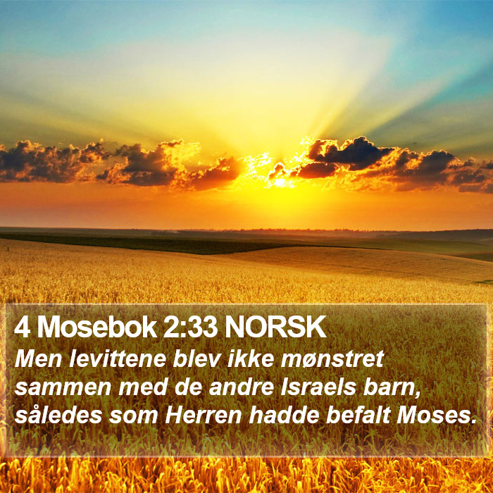 4 Mosebok 2:33 NORSK Bible Study