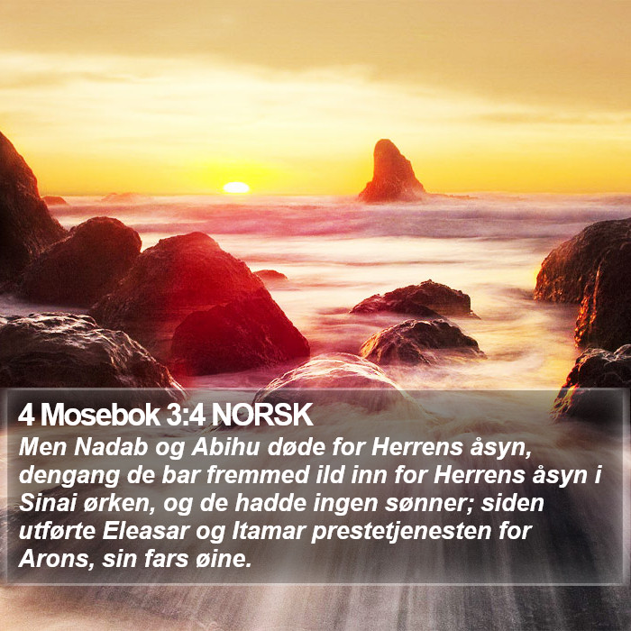 4 Mosebok 3:4 NORSK Bible Study