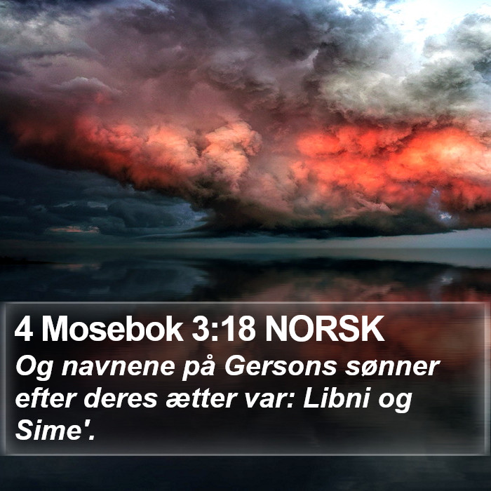 4 Mosebok 3:18 NORSK Bible Study