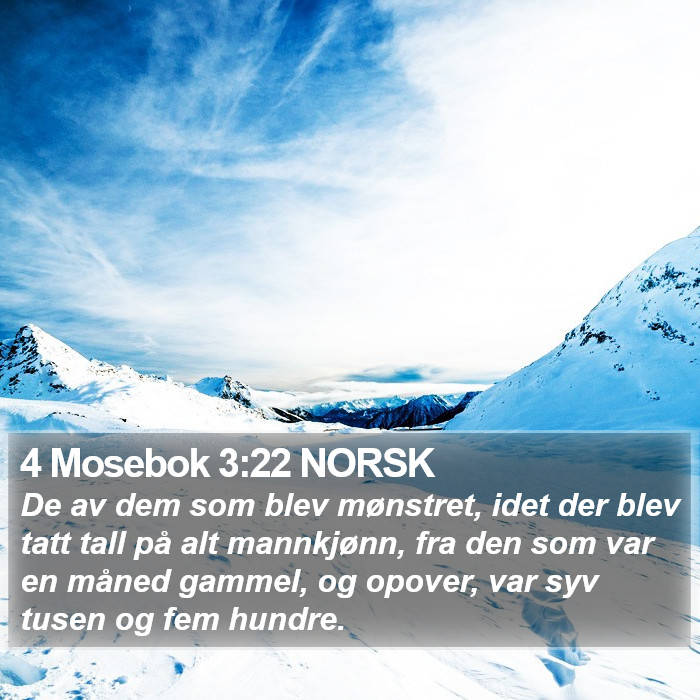 4 Mosebok 3:22 NORSK Bible Study