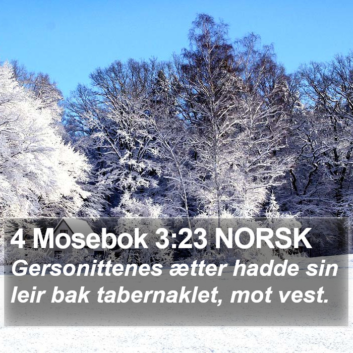 4 Mosebok 3:23 NORSK Bible Study