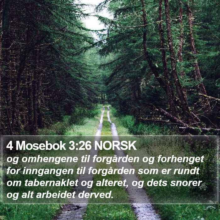 4 Mosebok 3:26 NORSK Bible Study