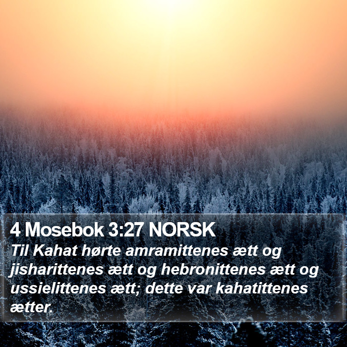 4 Mosebok 3:27 NORSK Bible Study