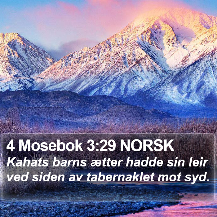 4 Mosebok 3:29 NORSK Bible Study