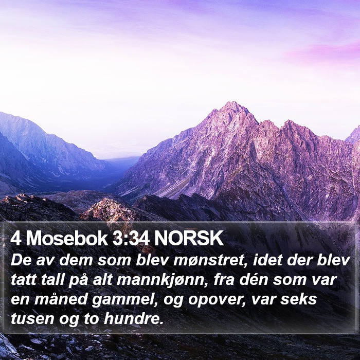 4 Mosebok 3:34 NORSK Bible Study