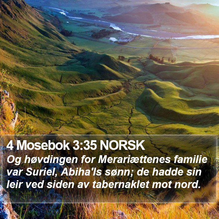 4 Mosebok 3:35 NORSK Bible Study