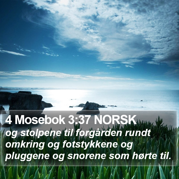 4 Mosebok 3:37 NORSK Bible Study