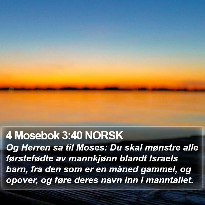 4 Mosebok 3:40 NORSK Bible Study