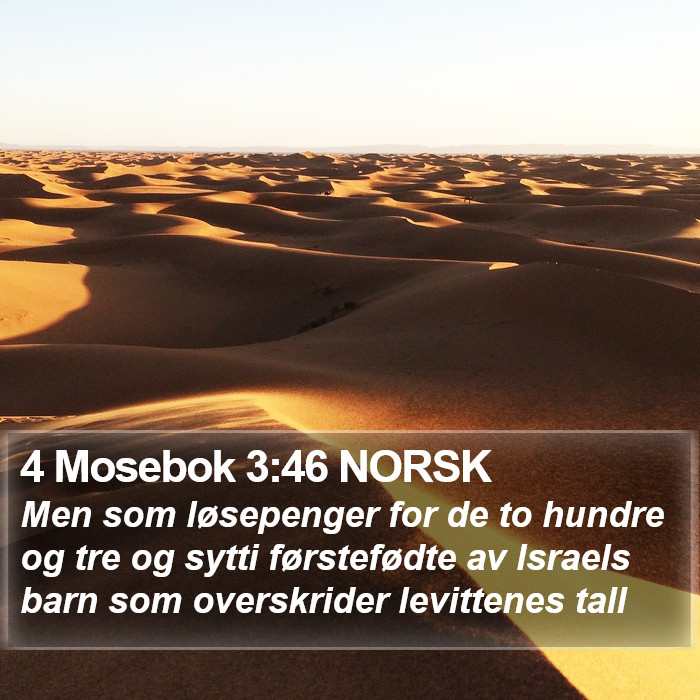 4 Mosebok 3:46 NORSK Bible Study