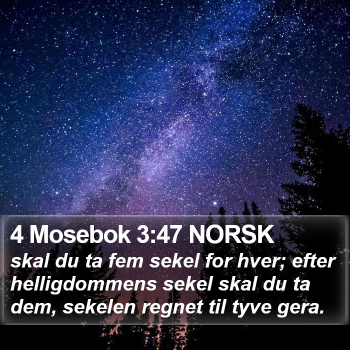 4 Mosebok 3:47 NORSK Bible Study