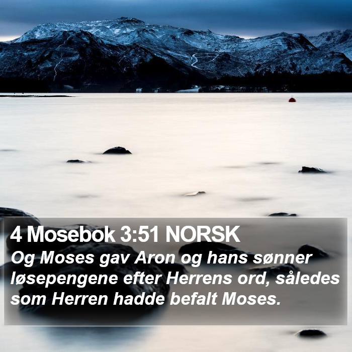 4 Mosebok 3:51 NORSK Bible Study