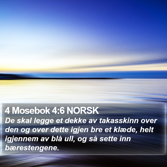 4 Mosebok 4:6 NORSK Bible Study