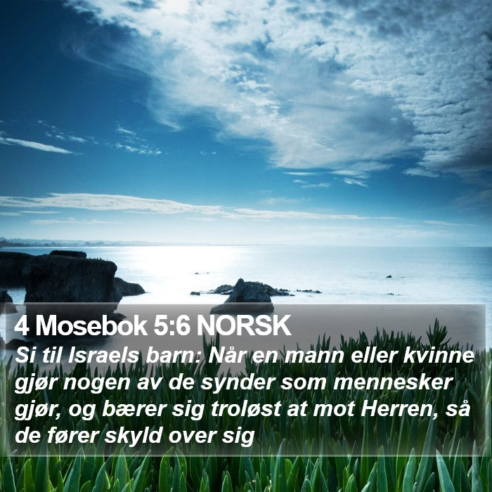 4 Mosebok 5:6 NORSK Bible Study