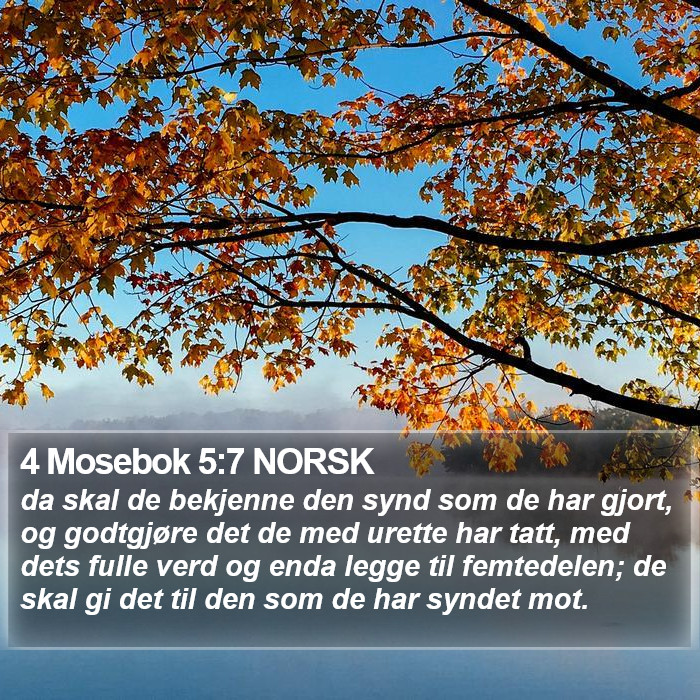 4 Mosebok 5:7 NORSK Bible Study