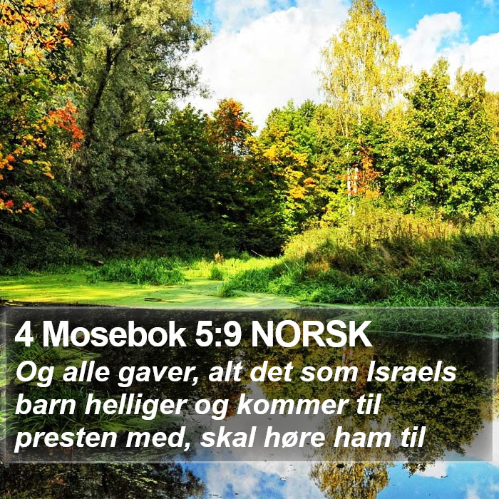 4 Mosebok 5:9 NORSK Bible Study