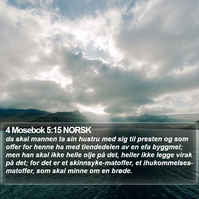 4 Mosebok 5:15 NORSK Bible Study