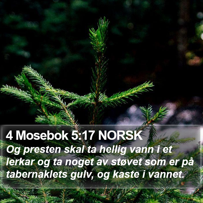 4 Mosebok 5:17 NORSK Bible Study