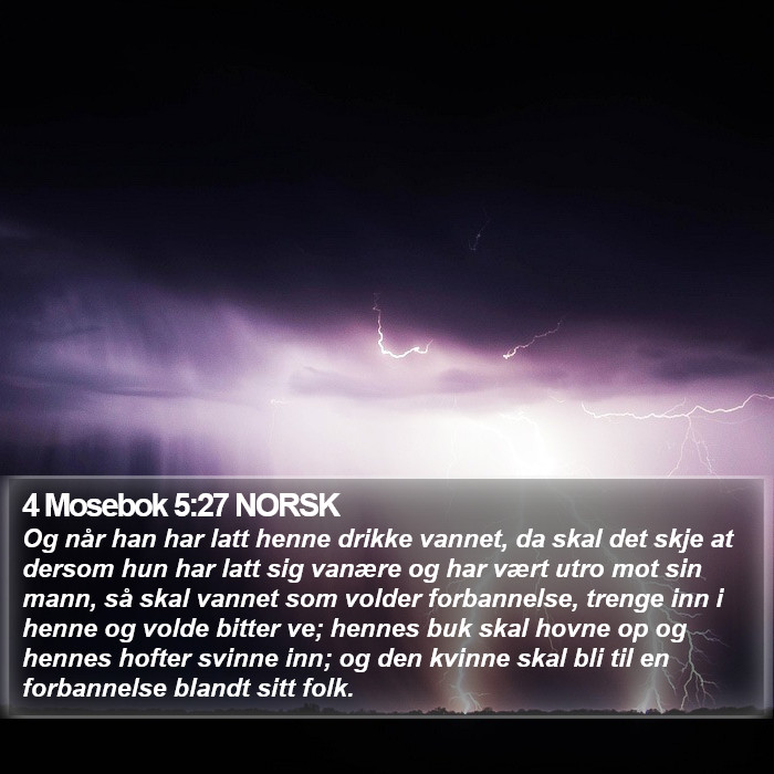 4 Mosebok 5:27 NORSK Bible Study