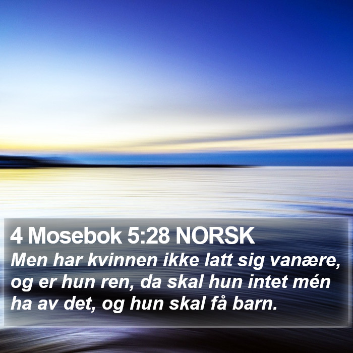 4 Mosebok 5:28 NORSK Bible Study