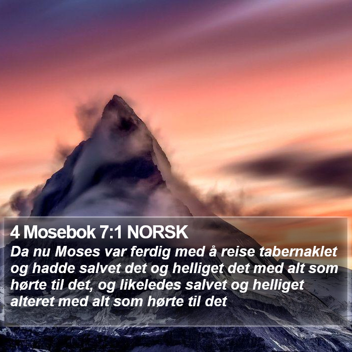 4 Mosebok 7:1 NORSK Bible Study