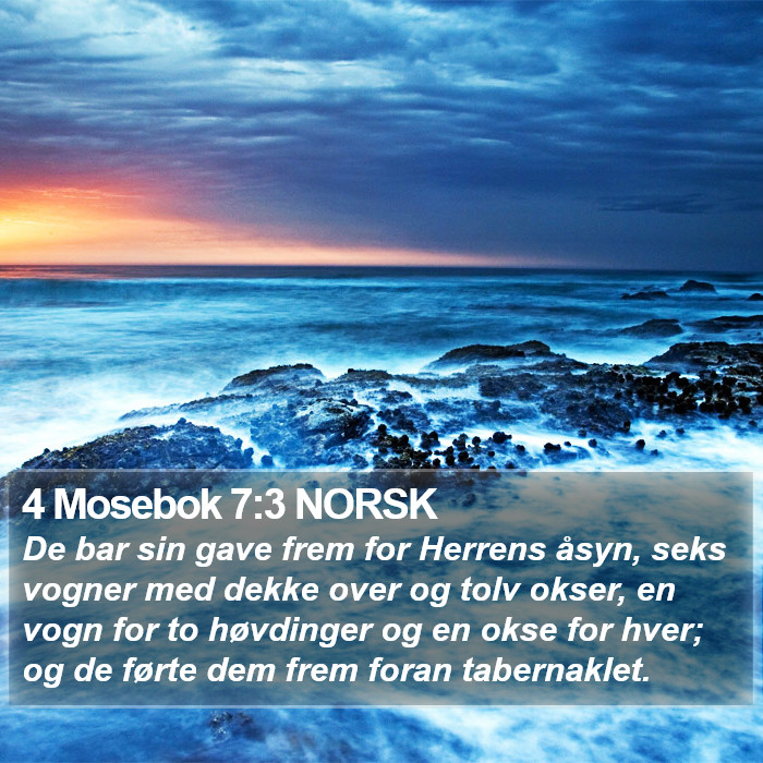 4 Mosebok 7:3 NORSK Bible Study