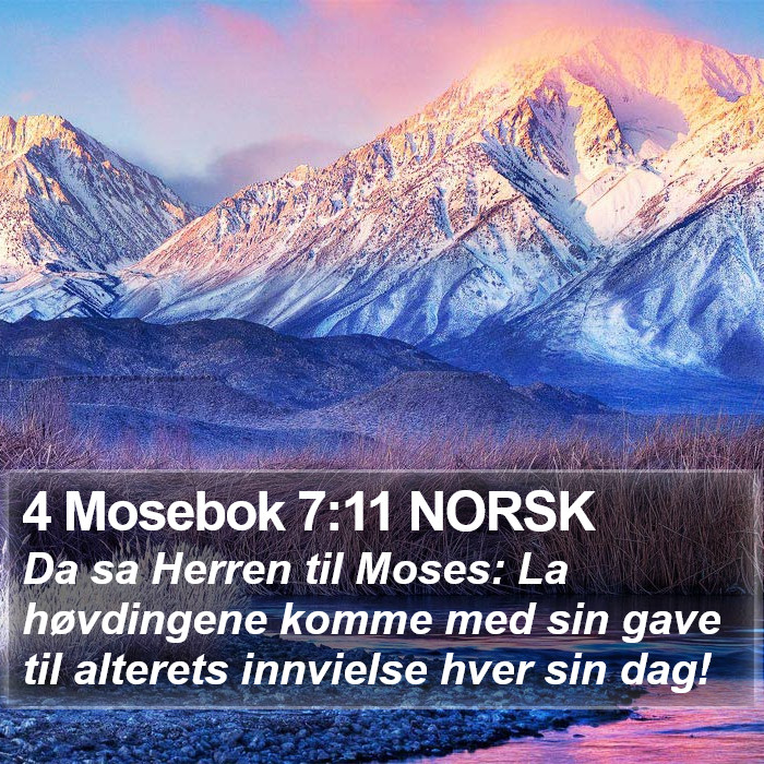 4 Mosebok 7:11 NORSK Bible Study