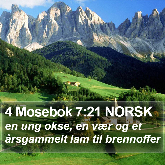 4 Mosebok 7:21 NORSK Bible Study