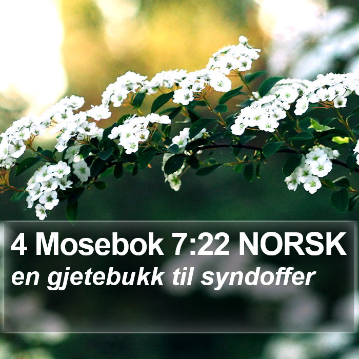 4 Mosebok 7:22 NORSK Bible Study