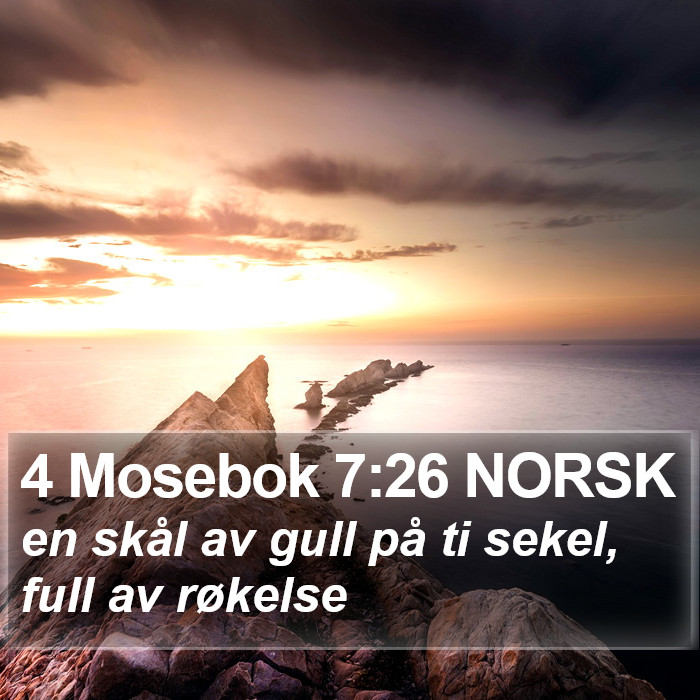 4 Mosebok 7:26 NORSK Bible Study