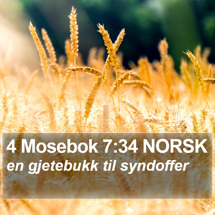 4 Mosebok 7:34 NORSK Bible Study