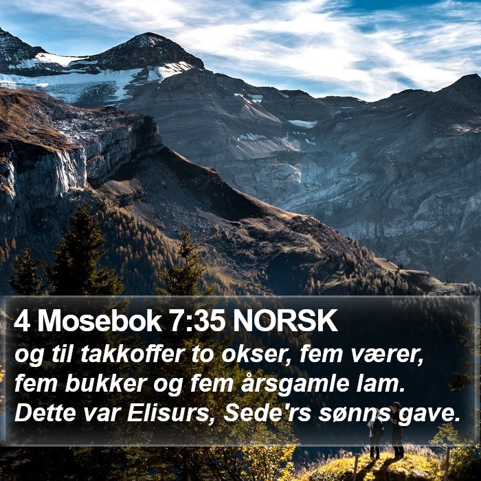 4 Mosebok 7:35 NORSK Bible Study