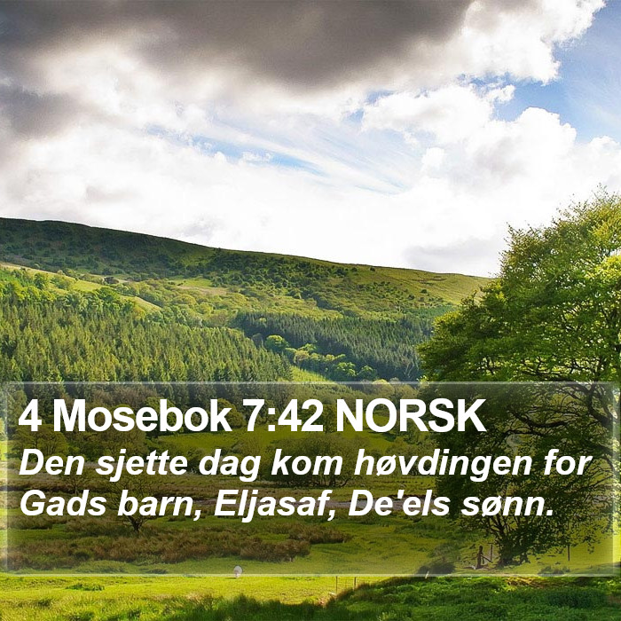 4 Mosebok 7:42 NORSK Bible Study