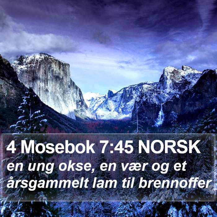 4 Mosebok 7:45 NORSK Bible Study