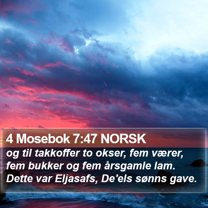 4 Mosebok 7:47 NORSK Bible Study