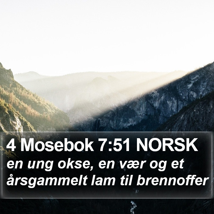 4 Mosebok 7:51 NORSK Bible Study