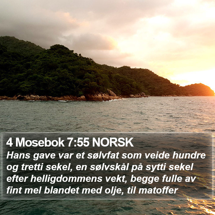 4 Mosebok 7:55 NORSK Bible Study