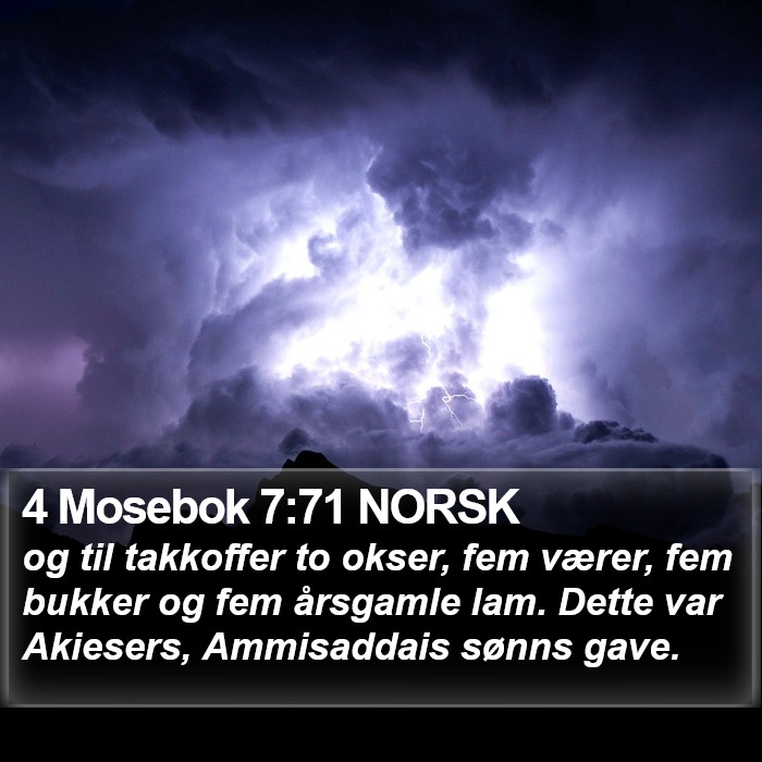 4 Mosebok 7:71 NORSK Bible Study