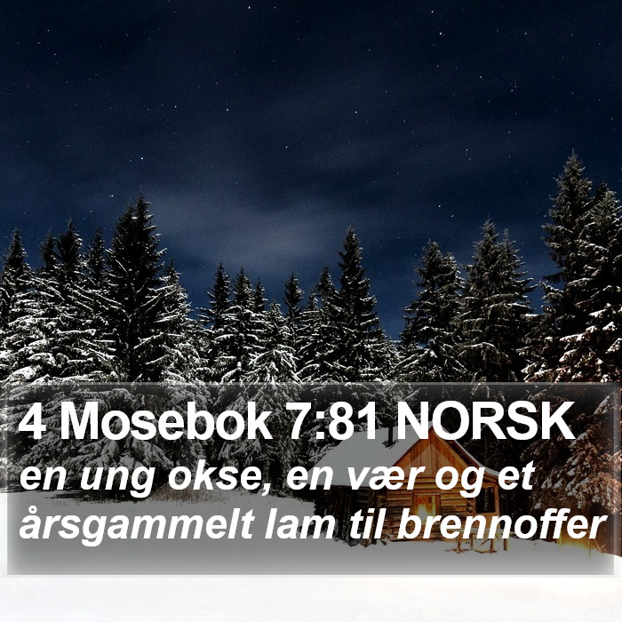 4 Mosebok 7:81 NORSK Bible Study