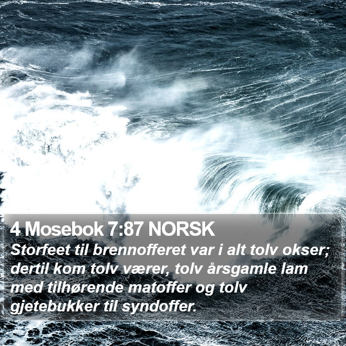 4 Mosebok 7:87 NORSK Bible Study