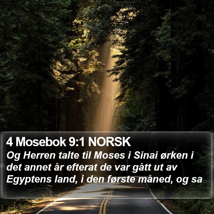 4 Mosebok 9:1 NORSK Bible Study