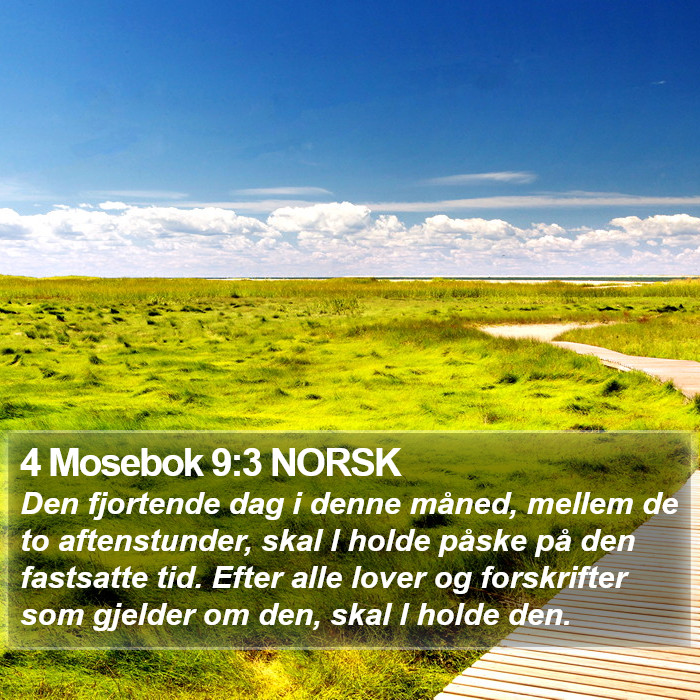 4 Mosebok 9:3 NORSK Bible Study