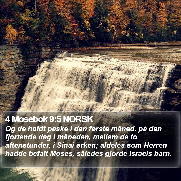 4 Mosebok 9:5 NORSK Bible Study